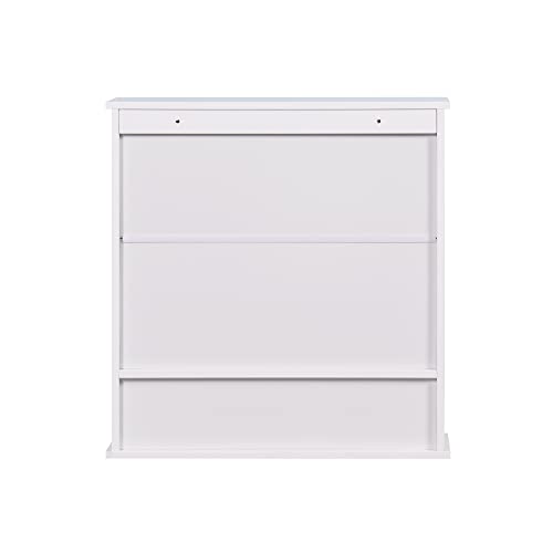 White Bathroom Medicine Cabinet with 2 Mirror Doors, Bathroom Cabinet Wall Mounted with Adjustable Shelf, Medicine Cabinets for Bathroom Laundry Room Kitchen