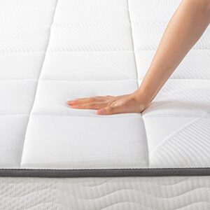 Mellow 6 Inch Classic Bonnell Spring Mattress, Comfort Foam Top with Innerspring Base, CertiPUR-US Certified Foam, Queen