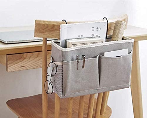UJLN Bedside Caddy Hanging Bed Organizer Storage Bag Pocket for Bunk and Hospital Beds, College Dorm Rooms Baby Bed Rails (D-Style)
