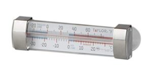 taylor precision products large dial kitchen refrigerator/freezer kitchen thermometer with suction cups