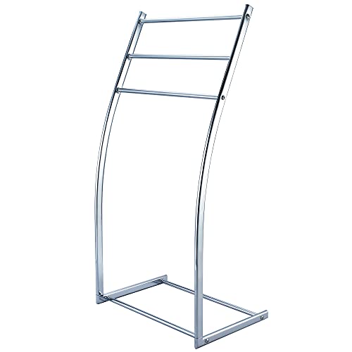 Kingston Brass SCC8251 Pedestal Steel Construction Towel-Rack, Polished Chrome