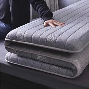 QQCC Mattress Topper Latex Mattress, Soft Fashion Mattress Double Household Thickened Folding Foam (Color : Gray, Size : Thickness 8cm)