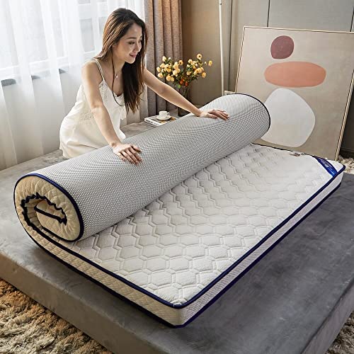 QQCC Mattress Topper Bedding Tatami Bed Memory Foam- Filled Mattress Single Or Double Foldable Latex Mattress Floor-to- Ceiling Soft King (Color : NO-3, Size : Thickness 9cm)