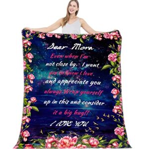 gifts for mom,mom blanket from daughter son, mom gift soft flannel throw blankets for couch bedroom sofa warm blanket, birthday for mom (to mom #02, 60"x80")