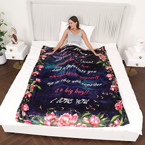 Gifts for Mom,Mom Blanket from Daughter Son, Mom Gift Soft Flannel Throw Blankets for Couch Bedroom Sofa Warm Blanket, Birthday for Mom (to Mom #02, 60"x80")