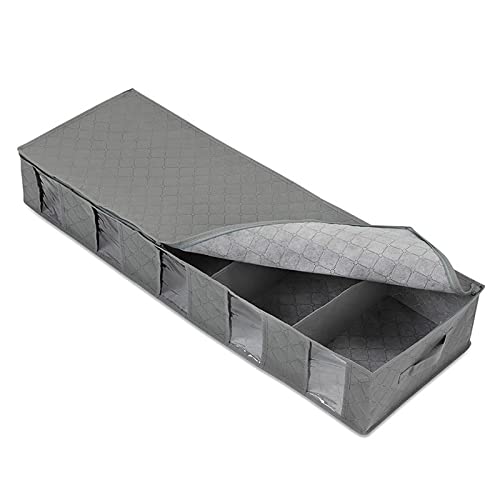 Artificial Flower Storage Organizer Under Bed Storage Box Storage Bag Extra Large Clothing Sorting (Grey, One Size)