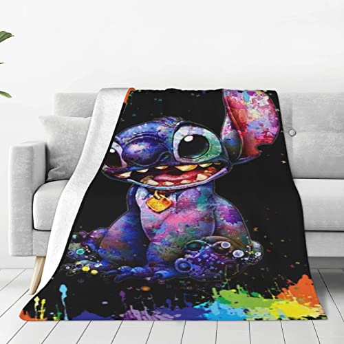 S/M Ultra-Soft Cartoon Throw Blanket Fleece Blanket Comfortable Blankets Soft Cozy Warm Flannel Blankets for Living Room Couch Bed 50 inches X40 inches