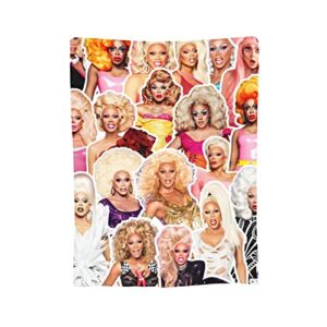 Blanket RuPaul Drag Race Soft and Comfortable Warm Fleece Blanket for Sofa,Office Bed car Camp Couch Cozy Plush Throw Blankets Beach Blankets