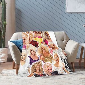 Blanket RuPaul Drag Race Soft and Comfortable Warm Fleece Blanket for Sofa,Office Bed car Camp Couch Cozy Plush Throw Blankets Beach Blankets