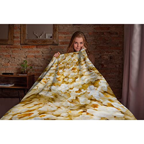 Darani Popcorn Fun Novelty Food Lightweight Super Soft Cozy Throw Blanket Warm and Lightweight Soft Flannel Blankets 40x30 XSmall for Puppy Bed Blanket