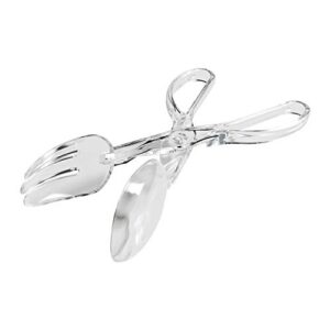 plastic serving scissor tong - 11.25" | clear | 1 pc.