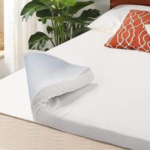 ORTHOMTEX 3 Inch Cooling Gel Memory Foam Mattress Topper Queen Size Bed,Removable Soft Cover, Comfort Body Support - Pressure Relief,10 Year Warranty