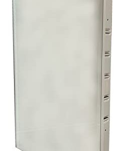 Jensen Medicine Cabinets Jensen 1459G Horizon Recessed Frameless Beveled Edge Mirror and Glass Shelves, Mirrored/White, 16 x 26