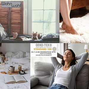WOHNWOHL (Cream Throw Blanket I 100% Cotton I (60' x 80') Lightweight Waffle Pique Material I Square Airy Sofa Blanket I Easy-Care Summer and Fall Blanket for Every Room I Color: Cream