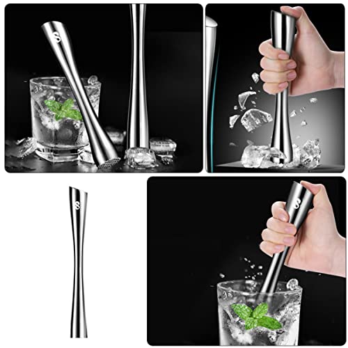 UPKOCH Bar Stainless Tool Pizza Based Cocktails Er Silver Labor-saving Dough Pestle Metal Grinding Supplies Stirring Muddler Mixer Restaurant End Pastry and Multi-functional Professional