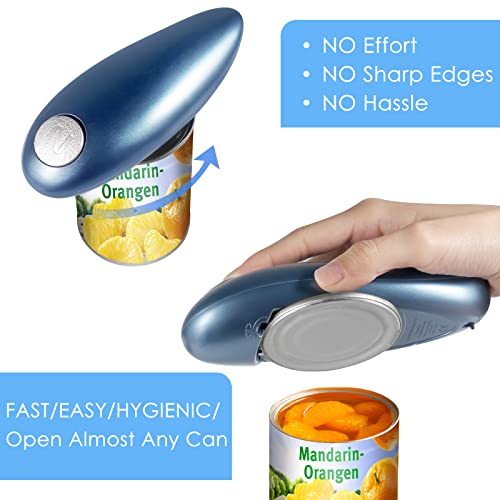 Electric Can Opener for Kitchen, Hands Free Can Opener with Smooth Edges Safe Battery Operated Operation, Automatic Can Opener for Kitchen Arthritis and Seniors,Best Kitchen Gadget for Almost Size Can