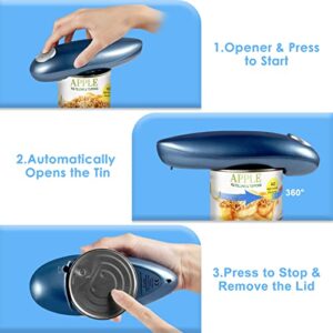 Electric Can Opener for Kitchen, Hands Free Can Opener with Smooth Edges Safe Battery Operated Operation, Automatic Can Opener for Kitchen Arthritis and Seniors,Best Kitchen Gadget for Almost Size Can