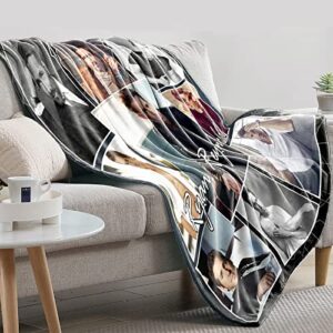 Soft Fleece Throw Blanket with 18"×18" Pillow Case, 3D Print Lightweight 40"×50" Flannel Blanket Warm Plush Blanket for Living Room Bedroom (Cool)