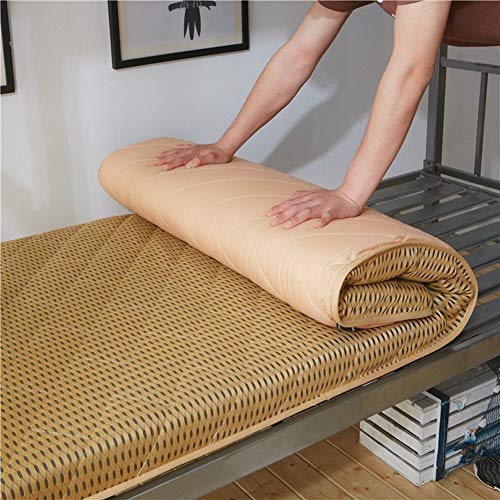 Soft Japanese Quilting Futon Mattresses, Thicken 10cm Tatami Mattress Foldable Floor Mat, Four Seasons Sleeping Pad-Coffee 120x190cm(47x75inch)