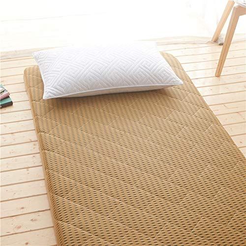 Soft Japanese Quilting Futon Mattresses, Thicken 10cm Tatami Mattress Foldable Floor Mat, Four Seasons Sleeping Pad-Coffee 120x190cm(47x75inch)