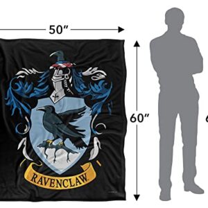 Harry Potter Blanket, 50"x60", Ravenclaw Crest 1 Silky Touch Sherpa Back Super Soft Throw Blanket