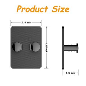 Cemkhly 4 Pack Razor Holder for Shower-Adjustable Waterproof Shaver Holder, Shower Hooks for Bathroom Kitchen(Black)