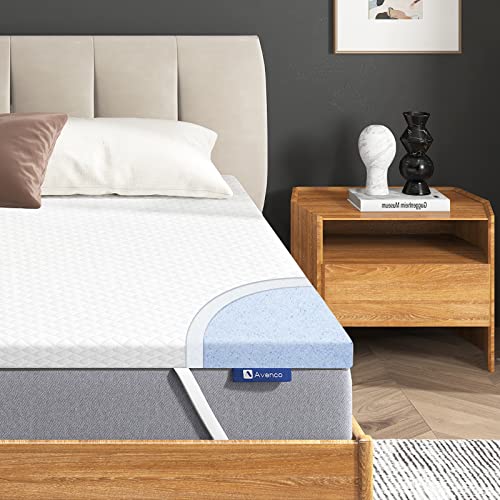 Twin Mattress Topper, Avenco Twin Mattress Topper Memory Foam, 3 Inch Mattress Topper Twin with Removable Cover for College Dorm, Reversible Medium Firm, Comfort CertiPUR-US Foam