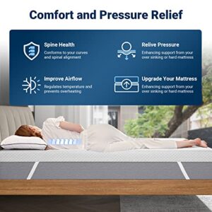 Twin Mattress Topper, Avenco Twin Mattress Topper Memory Foam, 3 Inch Mattress Topper Twin with Removable Cover for College Dorm, Reversible Medium Firm, Comfort CertiPUR-US Foam