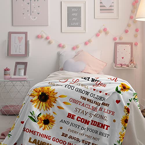 Kituzol Daughter Gifts Blanket 50"x60" - Daughter Gift from Mom - Best Birthday Gifts for Daughter - Valentines Day Gifts For Daughter - Great Daughter Gifts Ideas - to My Daughter Gifts Throw Blanket