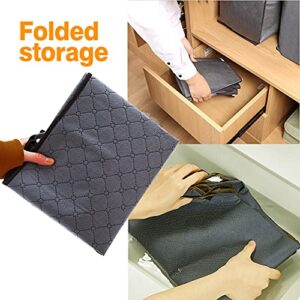 3 Pack Large Capacity Foldable Clothes Storage Bags, Storage Bins Closet Organizers with Clear Window, Sturdy Zipper, Reinforced Handle, Thick Fabric for Clothing, Comforters, Blankets, ( 90L , Grey)