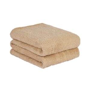 brentfords fluffy sherpa fleece blanket large throw over bed plush super soft warm sofa bedspread, taupe tan beige - 60" x 80"