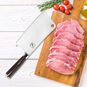 imarku Cleaver Knife 7 Inch Meat Cleaver - SUS440A Japan High Carbon Stainless Steel Butcher Knife with Ergonomic Handle, Ultra Sharp, Useful Kitchen Gadgets for Home and Restaurant