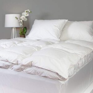 grandeur collection down and goose feather cotton bed by - white california king
