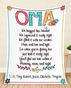 oma gifts blanket - customized gifts for oma, throw blanket oma birthday gifts, fleece blanket, oma blanket throw, oma gifts from grandkids, oma gifts grandma, oma and papa gifts