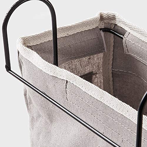 DOITOOL Storage Bag Hanging Organizer, Grey Bedside Caddy Organizer, Canvas Pouch for Bunk, chair, Hospital Beds, College Dorm, Rooms, Baby Bed Rails, Camp ( Grey )