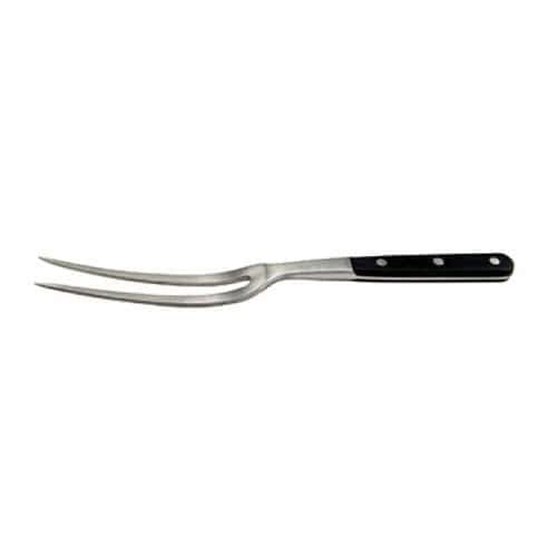 Winco KFP-62, 12-Inch Forged Cook's Fork With POM Handle, Carving Fork, Serving Grill Fork with Black Handle