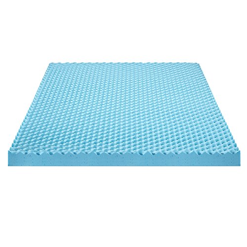 Olee Sleep I I Gel Memory Foam Air Flow Topper, King, Blue