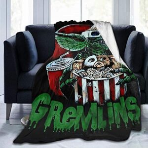 needlove gremlins-gizmo throw blanket suitable ultra soft weighted bedding fleece blanket for sofa bed office 60"x50" travel multi-size for adult