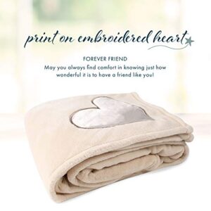 Pavilion Gift Company 19506 Comfort Forever Friend Thick Warm 320 GSM Royal Plush Throw Blanket, Beige