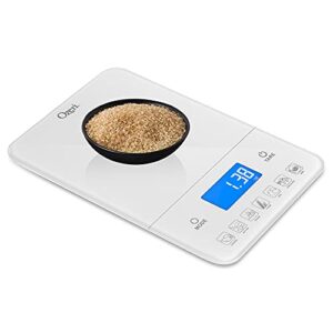 Ozeri Touch III Digital Kitchen Scale with Calorie Counter, 22 lbs (10 kg), White