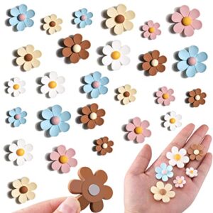 25 pieces flower fridge magnets, mini daisy refrigerator magnets cute magnets for locker whiteboards home office decor