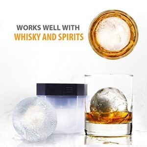 PREMIUM Ice Ball Molds (6-Pack), BPA Free 2.5 Inch Ice Spheres. Slow Melting Round Ice Cube Maker for Whiskey and Bourbon