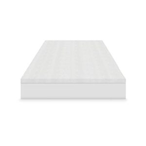 sensorpedic 2-inch prime gel-infused mattress topper, twin, white