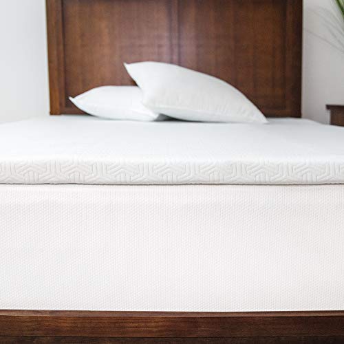 SensorPEDIC 2-Inch Prime Gel-Infused Mattress Topper, Twin, White