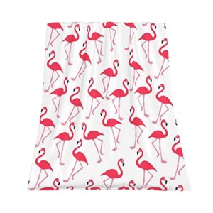 Spring Throw Blanket Pink Flamingo Easter Blanket Cozy Gifts for Women Super Soft Flannel Fleece Throw Blanket Valentines Gifts for Women Fuzzy Blanket Lightweight