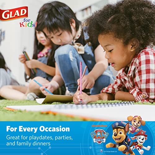 Glad for Kids Paw Patrol Paper Cups Disposable Paper Cups with Paw Patrol Design for Kids Heavy Duty Disposable Paper Cups for Everyday Use and All Occasions 9 Ounces, Blue, 20 Count