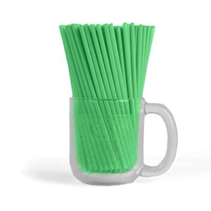 just straws neon green 7 3/4 inch platic disposable drinking straws(green, 250)