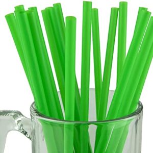 Just Straws Neon Green 7 3/4 inch Platic Disposable Drinking Straws(green, 250)