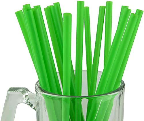 Just Straws Neon Green 7 3/4 inch Platic Disposable Drinking Straws(green, 250)
