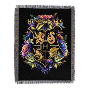 northwest woven tapestry throw blanket, 48 x 60 inches, school foliage
